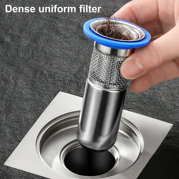 Naierhg Anti-clogging Floor Drain Rustproof Corrosion Resistant Easy Installation Bathroom Drain Sewer Core Hair Catcher Short B