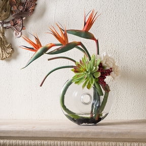 Naierhg Artificial Flower Bird Of Paradise Fake Plant Silk Strelitzia Reginae Home Decor