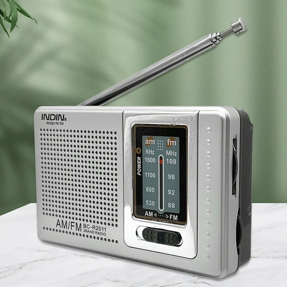 Naierhg BC-R2011 FM World Receiver Telescopic Antenna Great Reception Easy to Carry Mini Portable Pocket AM FM Radio for Entertainment