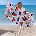 thumbnail image 1 of Naierhg Beach Towel Easy to Carry Bright Color Strong Water Absorption Microfiber 150x75cm Geometry Pattern SPA Bath Towel Daily Use C, 1 of 8