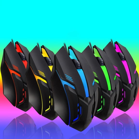 Naierhg C3 Wired Mouse Ergonomic Luminous Anti-slip Colorful Breathing Lamp Plug Play USB Computer Gamer Mice for Desktop
