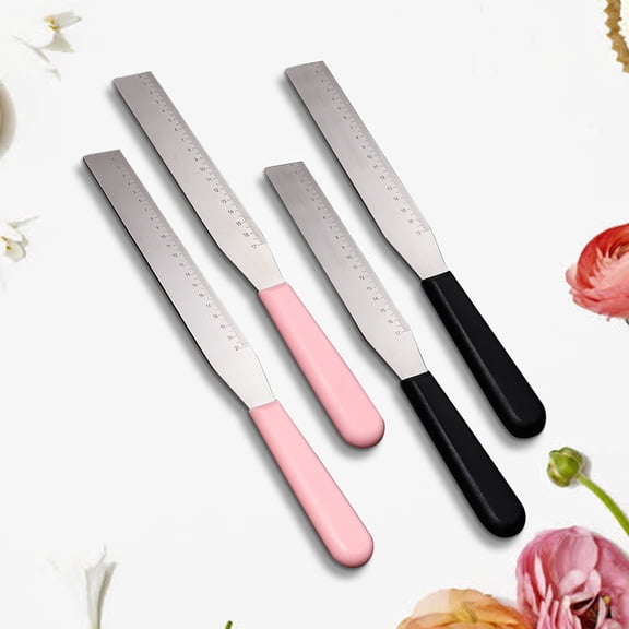 Naierhg Cake Spatula Food Grade Rust-proof Stainless Steel Easy-Grip Cake Frosting Spatula Butter Scraper Baking Supplies