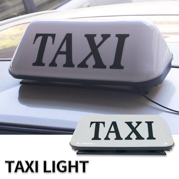 Naierhg Car Taxi Sign Light Strong Magnetic Base Super Bright Waterproof Universal 12V Vehicle Auto Cab Top Roof Taxi Indicator LED Lamp