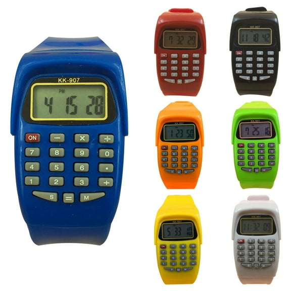 Naierhg Children Sports Digital Square Wrist Watch Calculator Examination Tool Kids Gift Black