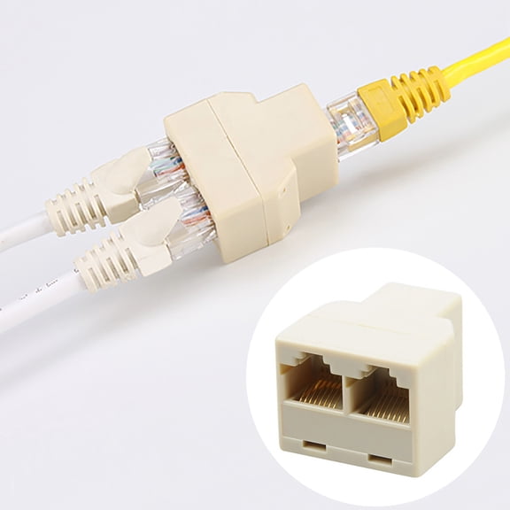 Naierhg Connector 1 to 2 Way Parallel Wiring Small Ethernet Network Adapter