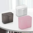 thumbnail image 1 of Naierhg Cotton Pads Organizer Multi-purpose Dust-proof Transparent Visible Desk Independent Double-Compartment Storage Box for Bathroom, 1 of 8