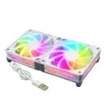 thumbnail image 1 of Naierhg Cpu Cooler Fan Desk Fan Usb Computer Cooling Fan Mini Single/dual Fan 1800rpm Mute Heat Dissipation for Android Tv Box Router, 1 of 8