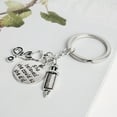 thumbnail image 1 of Naierhg Creative Letters Syringe Stethoscope Metal Key Chain Keyring Hanging Decor Gift, 1 of 8