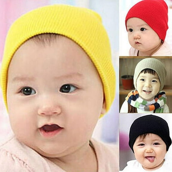 Naierhg Cute Newborn Baby Boy Girl Kid Soft Winter Warm Knitted Crochet Cap Hat Beanie