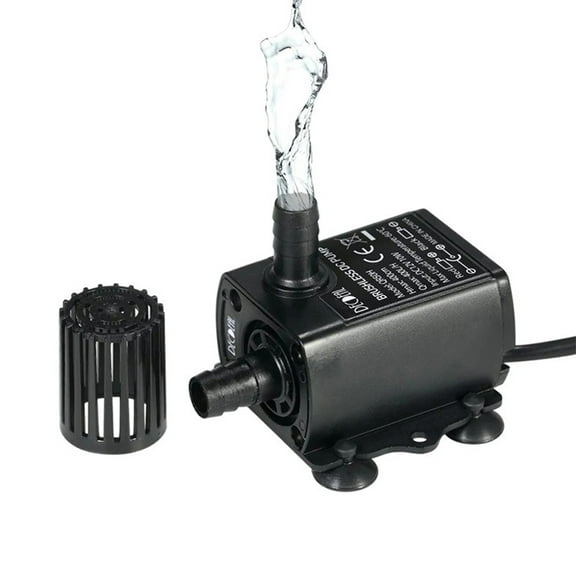 Naierhg DC 12V 400L/H Ultra-Quiet Mini Brushless Solar Motor Cold Water Circulation Pump,Black