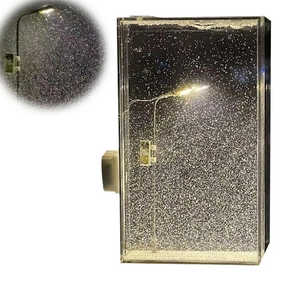 Naierhg DIY Snow Scene Light Street Lamp Snowflake Lamp Kit Tabletop Self-Assembly Snowy Scenery Night Light Gift for Friends