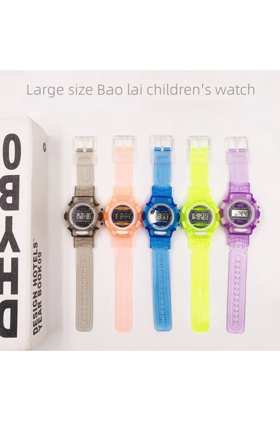 Digital Watch Shock Resistant Easy Reading Round Dial Anti-fade Precise Wristwatch for