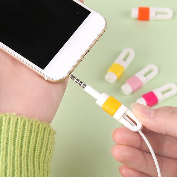 Naierhg Earphone Cable Cord Protector Wire Line Winder Organizer Random Color