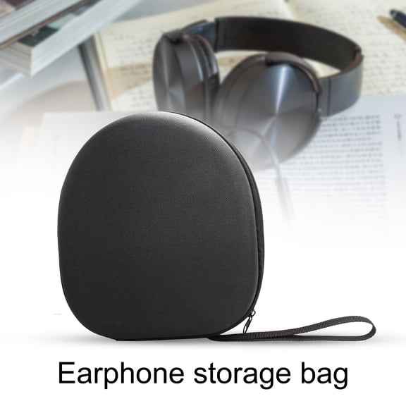 Naierhg Earphone Case,EVA Shockproof Portable Headphone Case Mesh Bag Headset Storage Box for Outdoors