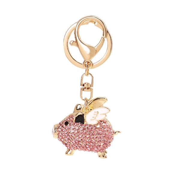 Naierhg Fashion Rhinestone Inlaid Keychain Key Ring Holder Hanging Decoration