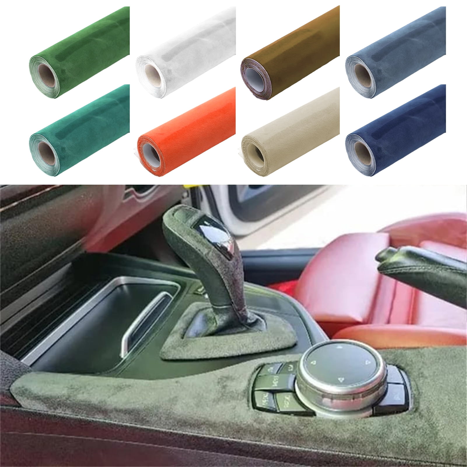 Naierhg Faux Leather Repair Patch 55X17 Inch Self-Adhesive Waterproof Repair Patches KTV Seat Repair Kit for Car Interiors Sofas Walls