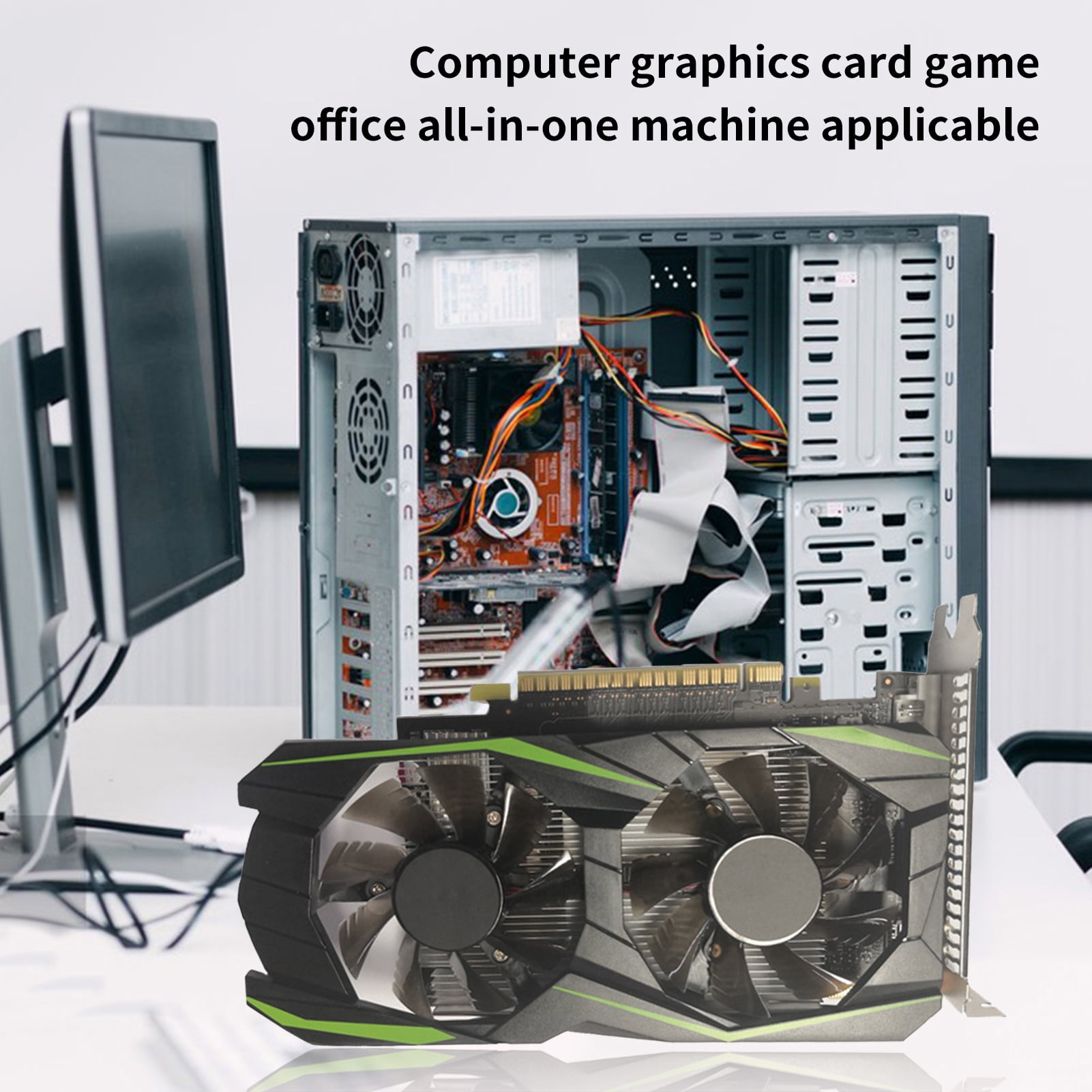 Naierhg GTX1050TI Graphics Card 4GB DDR5 PCI-E 2.0 16X High Speed Gaming Video Card for Desktop