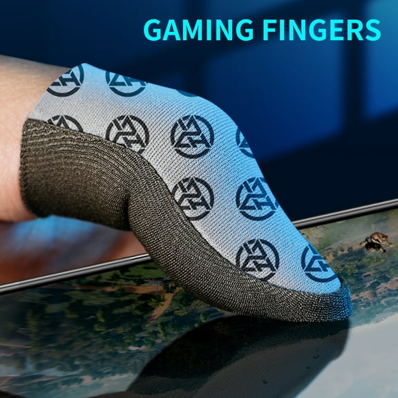 Naierhg Gaming Finger Covers Compression Support 1 Pair Thumb Protector Gaming Finger Sleeves Game Control Convenient Game Component
