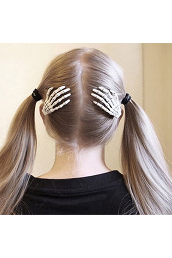 Halloween Hairpin Punk Skull Paw Hairpin Exaggerated Skull Bone Hand Claws