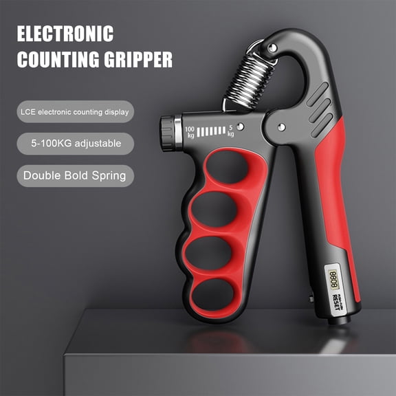 Naierhg Hand Grip Strength Trainer Countable 5-100KG Adjustable Men Women Electronic Forearm Exerciser Muscle Strengthener Developer Fitness Equipment