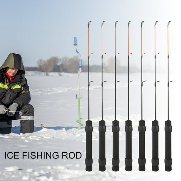 Naierhg Ice Fishing Rod with Non-Slip Handle Length Adjustable Ultralight Portable Travel Use Telescopic Fishing Pole Fishing Accessories