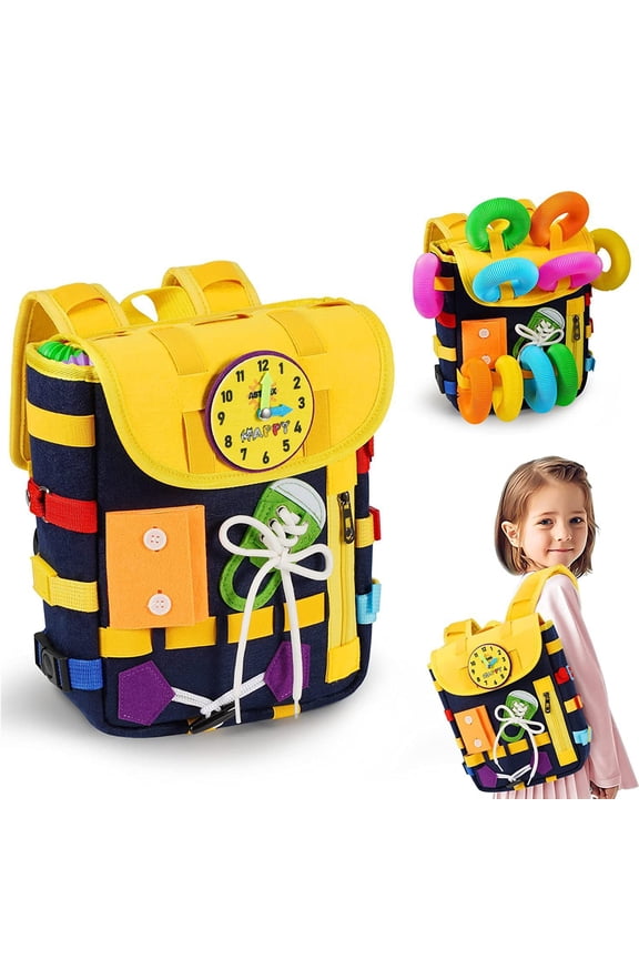 Interactive Felt Toddler Backpack Fun Learning Activities Felt Toy for Brain Development Life Skills