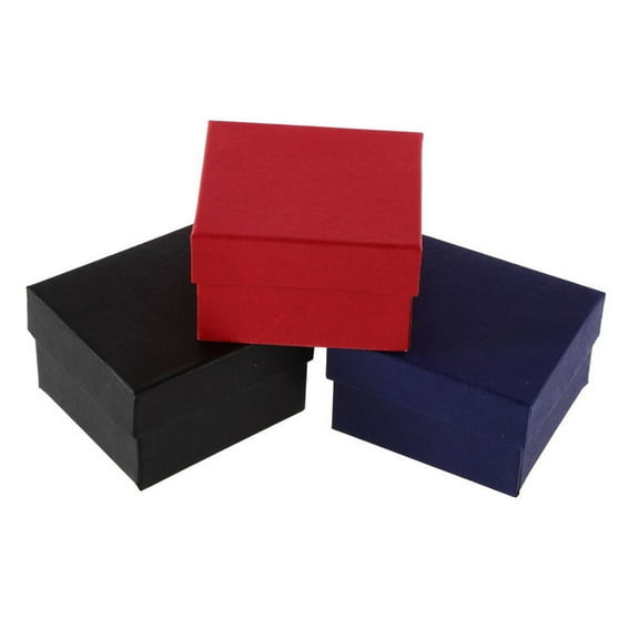 Naierhg Jewelry Box Exquisite Decoration Portable Cardboard Present Gift Container Case for Wedding Red