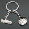 thumbnail image 1 of Naierhg Key Chain Creative Soccer Shape Alloy Football Shoes Key Ring for Handbags, 1 of 7