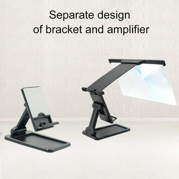 Naierhg L20 Amplifier Folding Enlarged Lazy 12 Inch Phone 3D Screen Video Magnifier A