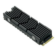 Naierhg M.2 Ssd Heatsink Rapid Ssd Heatsink M.2 Ssd 2280 Heatsink for Ps5 Rapid M2 2280 Nvme Solid State Drive Hard Disk Aluminum Cooler Radiator Pc Black