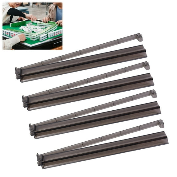 Naierhg Mahjong Rack Pusher Clear Acrylic Heavy Duty Portable Multifunctional American Mah Jongg Tile Holder Push Ruler Mahjong Accessories