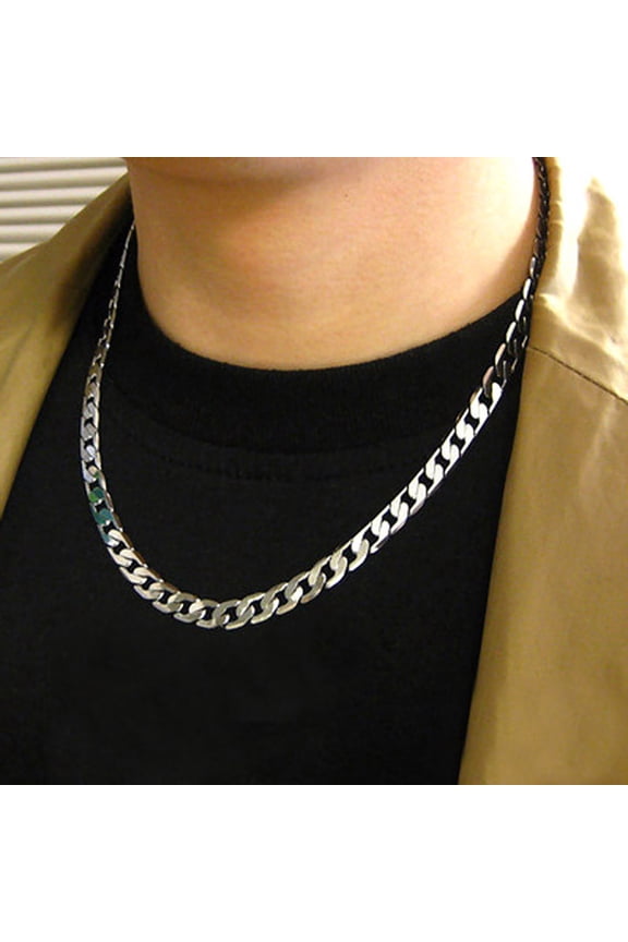 Men Twist Oblate Wide Chain Necklace Gift Jewelry Accessories for Daily Life Club