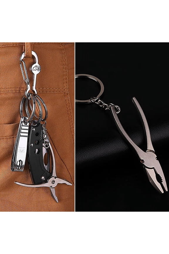 Men's Zinc Alloy Keyring Mini Vise Tool Ornament Pendant Keychain Key Chain Gift