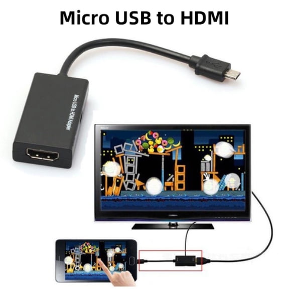 Naierhg Micro USB Male to -compatible Female High Clarity Adapter Converter Cable for Phone HDTV Monitor