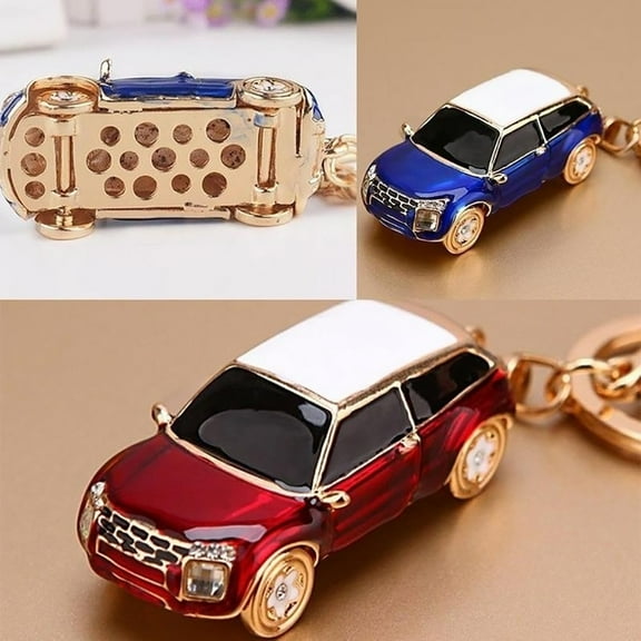 Naierhg Mini Car Keychain Key Ring Holder Charm Women Handbag Pendant Decor