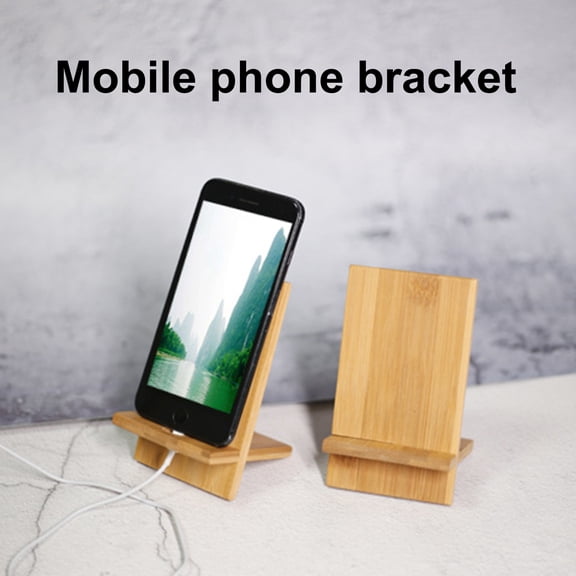Naierhg Mobile Phone Holder Wooden Universal Multifunctional Reusable Steady Anti-slip Desk Cell Phone Bracket Tablet Stand for Home