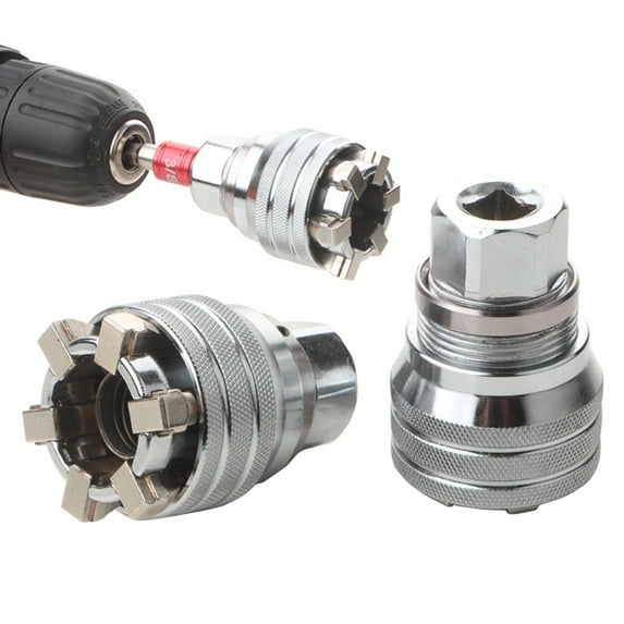 Naierhg Multi-function Universal Socket Wrench Adjustable Heavy Duty 3/8-Inch Drive Ratchet Torque Wrench Power Drill Socket Tool