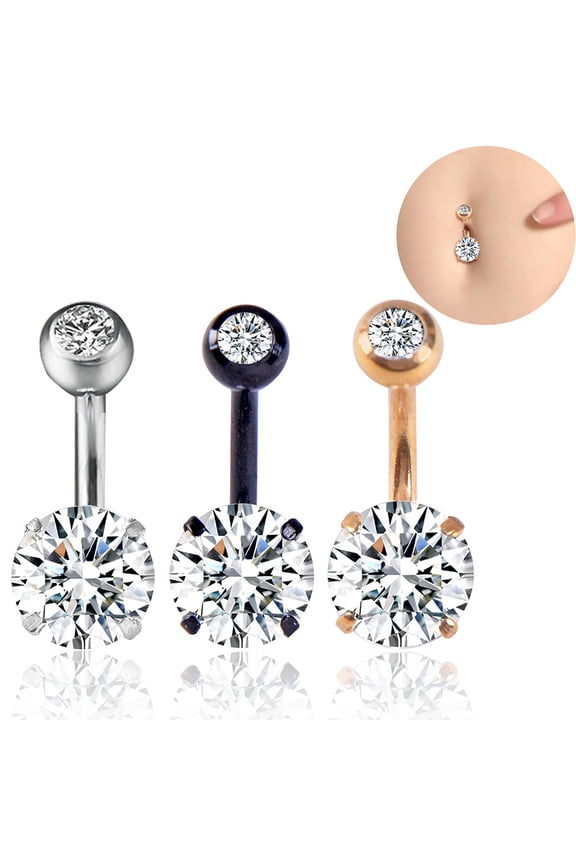Navel Ring Cute Comfortable Smooth Surface Navel Body Jewelry Piercing for Banquet