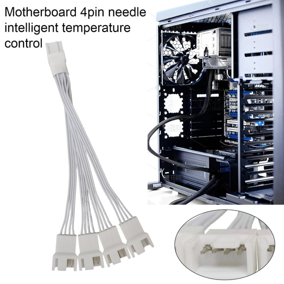 Naierhg PWM Fan Splitter 4 Pin Adapter Cable Computer CPU Fan Splitter