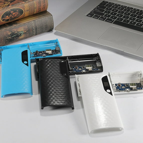 Naierhg Phone Power Bank Welding-free Type-C/Micro Interface 5-section 18650 Mobile Battery Charger Black