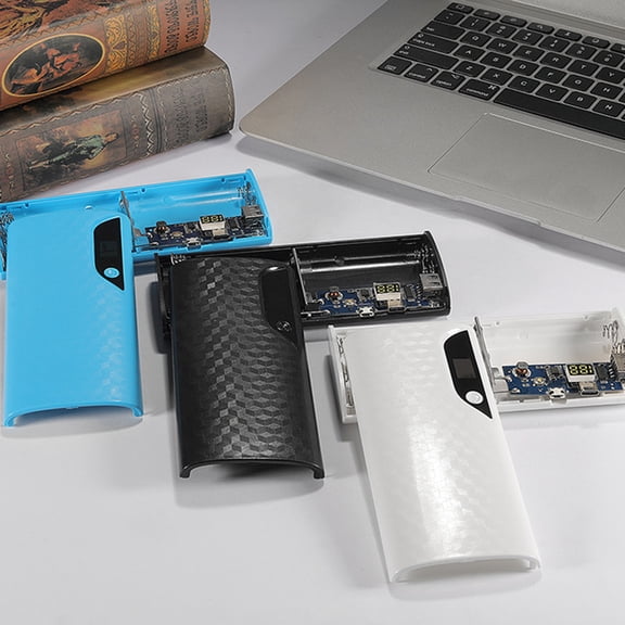 Naierhg Phone Power Bank Welding-free Type-C/Micro Interface 5-section 18650 Mobile Battery Charger Black