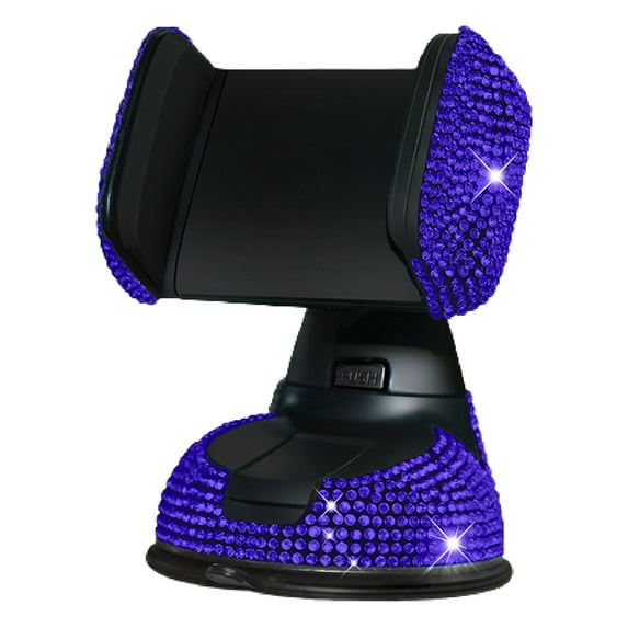 Naierhg Phone Support 360 Degree Rotatable Ornamental Rhinestone Car Dashboard Mobile Phone Stand for SUV