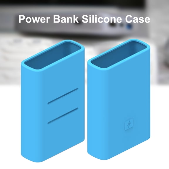 Naierhg Power Bank Protective Cover Solid Color Dust-Proof-Sleeve Drop-Proof Power Bank Silicone Case for Xiaomi 10000mAh Power Bank Pocket Edition