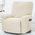 thumbnail image 1 of Naierhg Recliner Cover Stretch Soft Polyester Non Slip Side Pocket Jacquard Cover for Home, 1 of 8