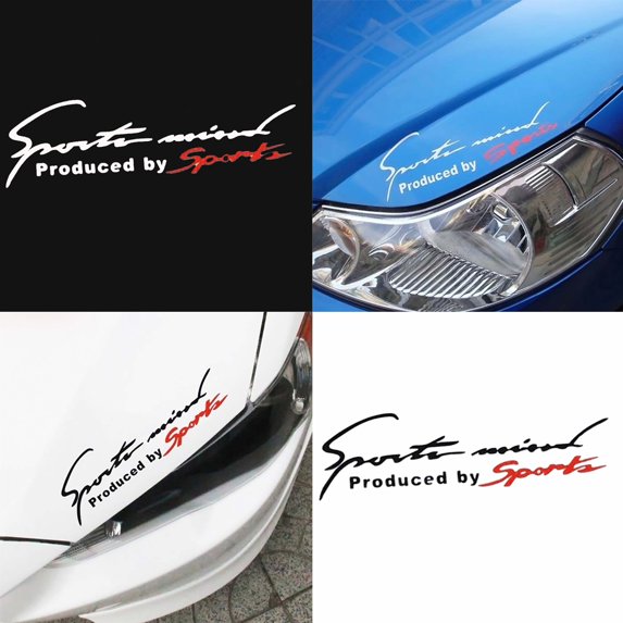 Naierhg Reflective Sports Mind Letters Car-Styling Vehicle Headlight Decal Sticker Decor