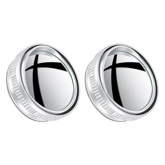Naierhg Round Blind Spot Rearview Mirror 1 Pair Car Blind Spot Mirror Round Suction Cup 360° Rotatable Super Glass Universal Suv Truck Auto Wide Angle White