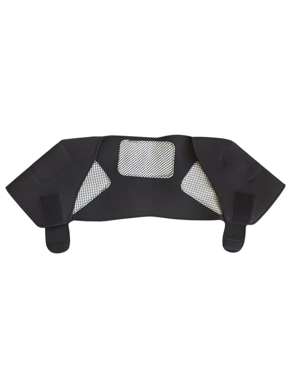 Shoulder Pad Self-heating Magnetic Therapy Faux Leather Adjustable Soft Shoulder Strap for Sports