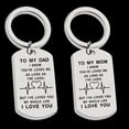 thumbnail image 1 of Naierhg Simple English Letter To My Mom Dad Pendant Necklace Keychain Jewelry, 1 of 8