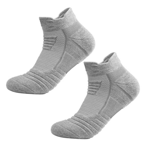 Naierhg Socks Solid Color Thickening Men Running Football Basketball Short Socks for Sports