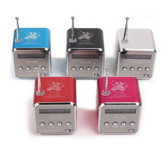 Naierhg TD V26 Mini Portable Sound Speaker TF Card FM Radio AUX Stereo Music Player
